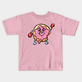 Worried Doughnut Donut with Pink Frosting Kids T-Shirt